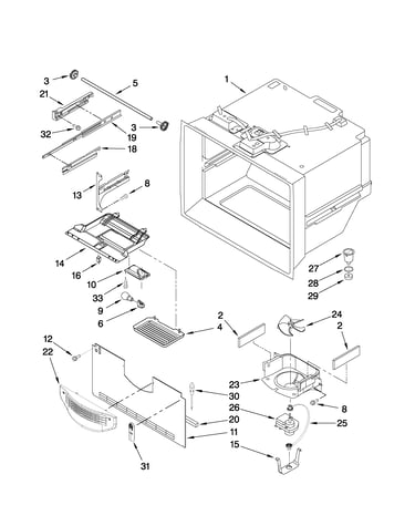 Freezer liner parts