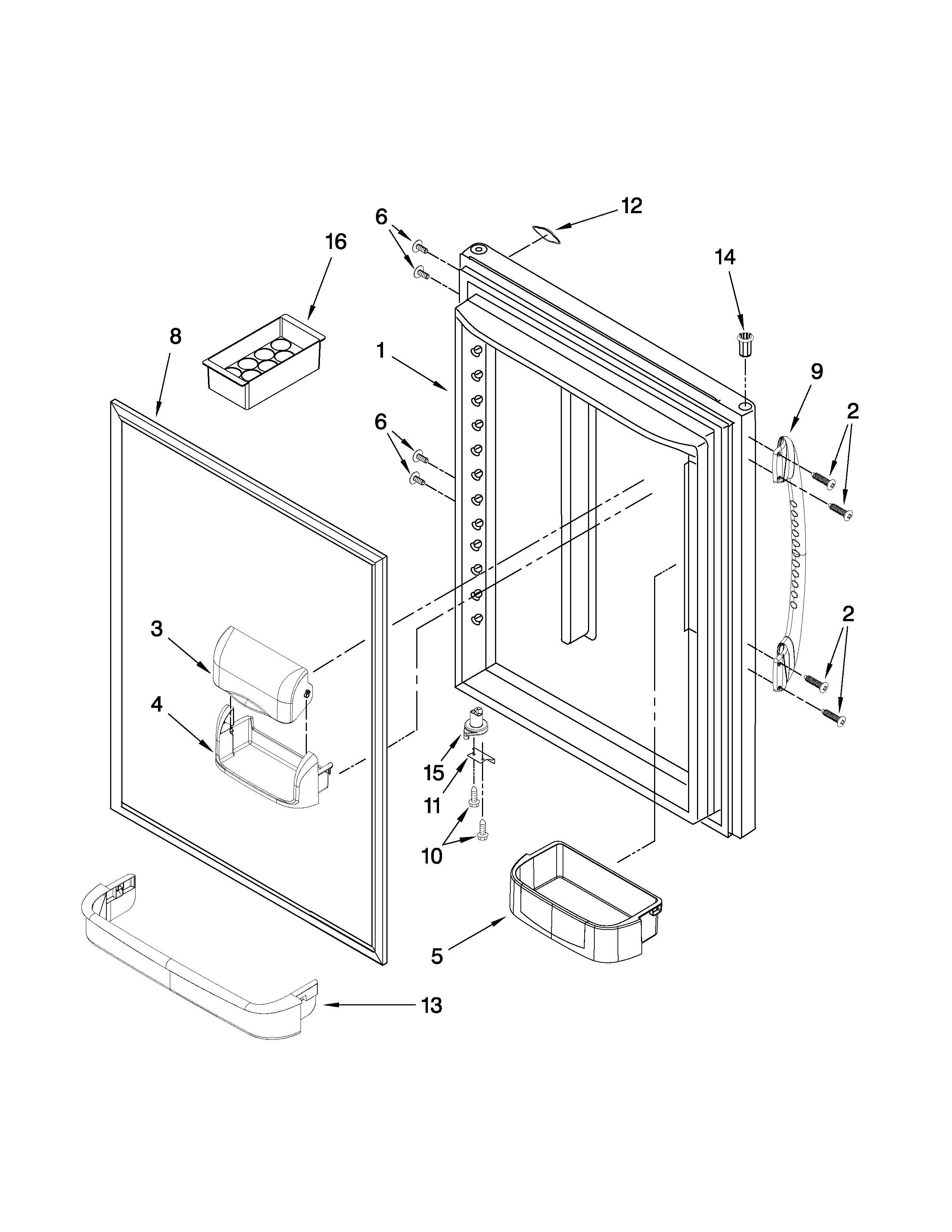 Refrigerator door parts
