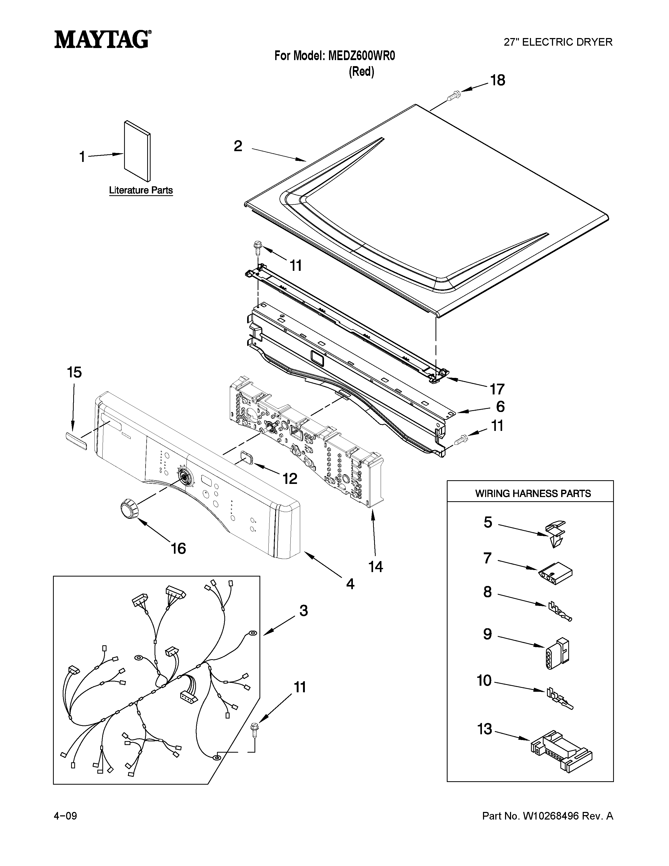 Top and console parts