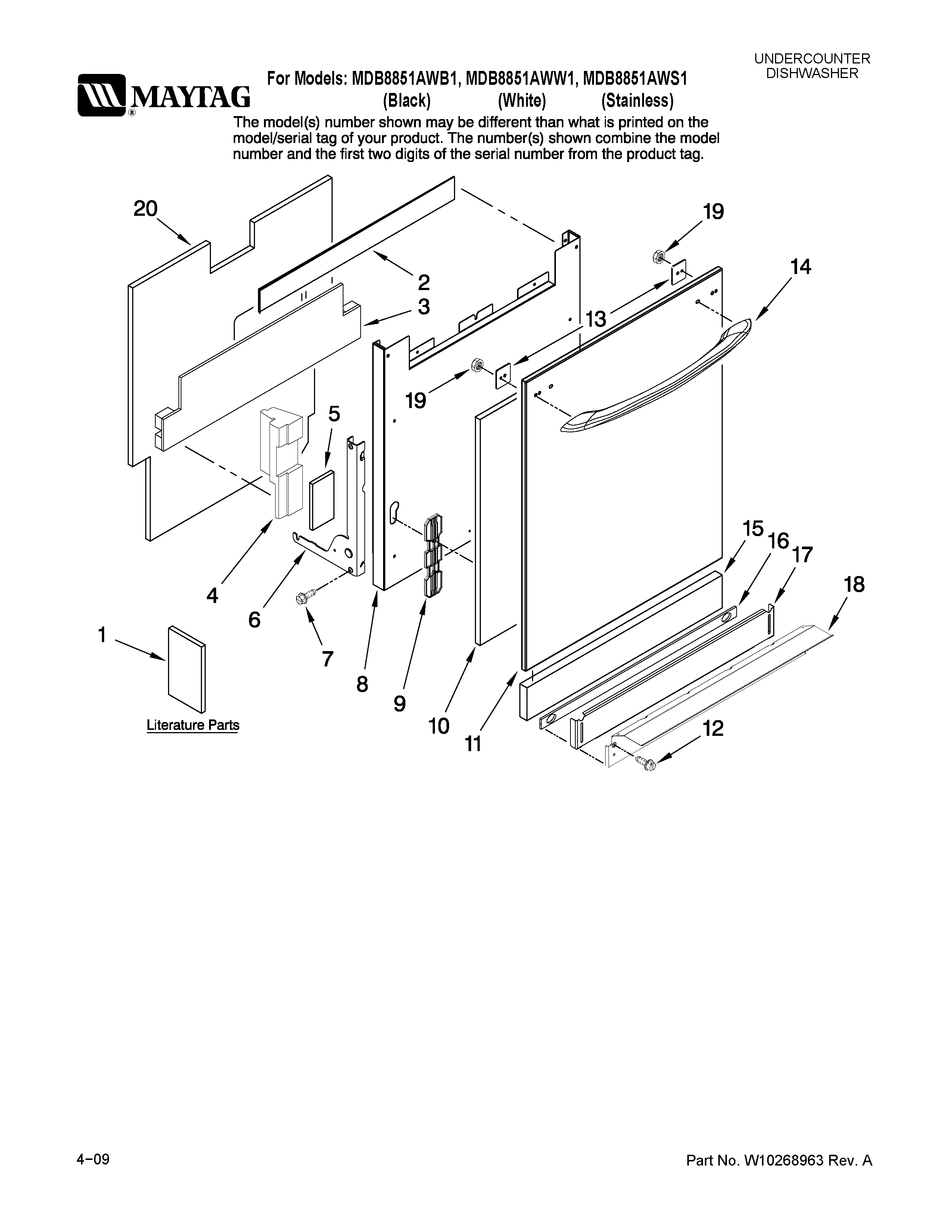 Door and panel parts