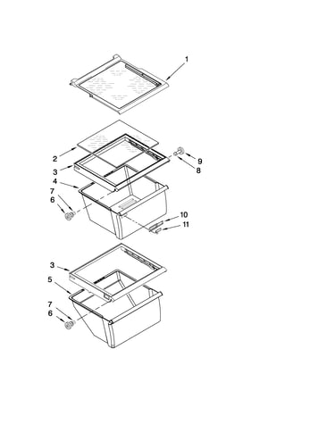 Refrigerator shelf parts
