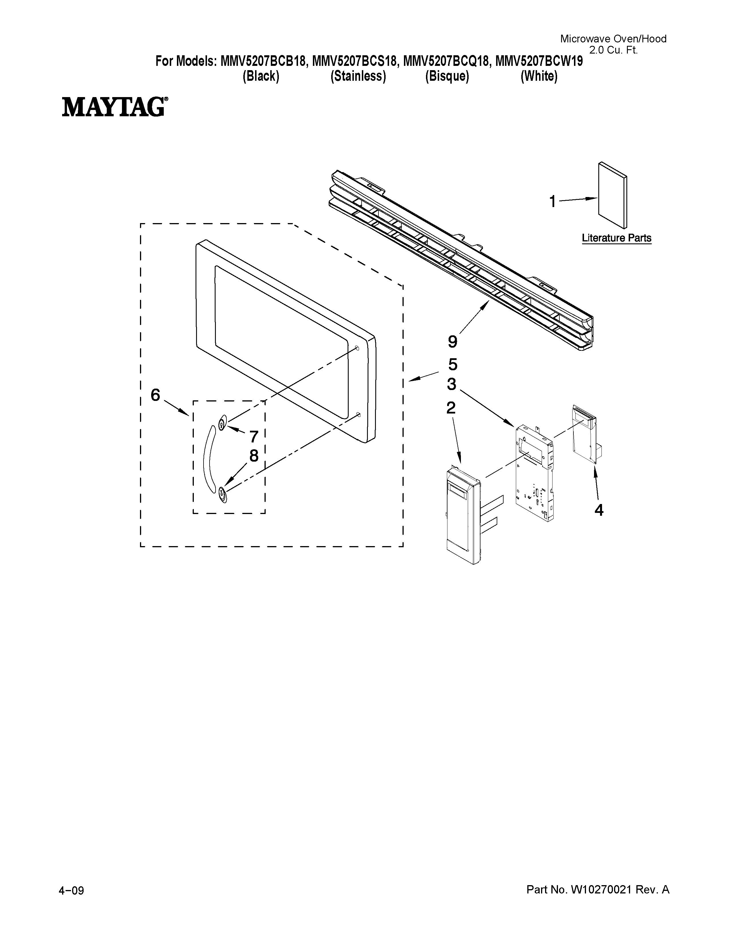 Control panel parts
