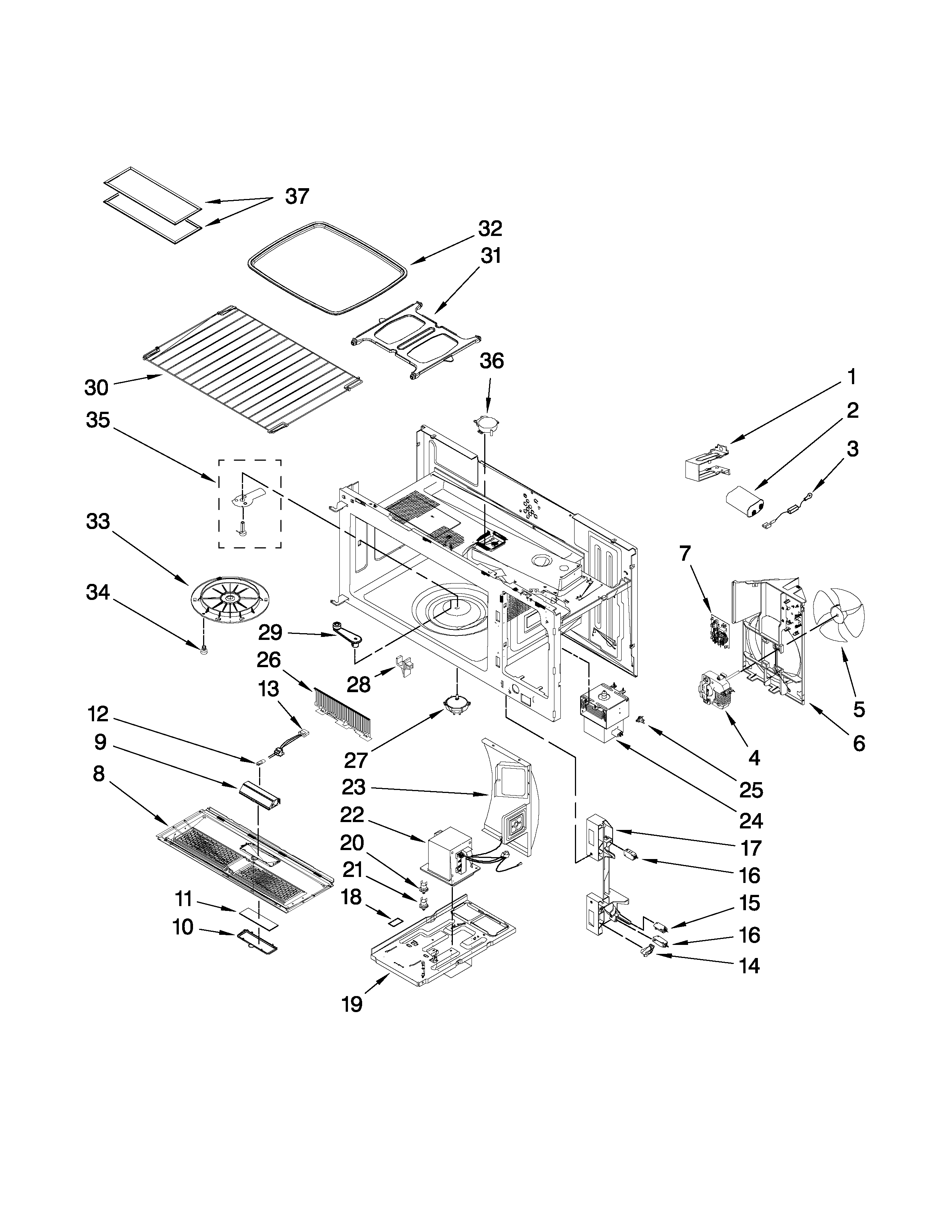 Interior and ventilation parts