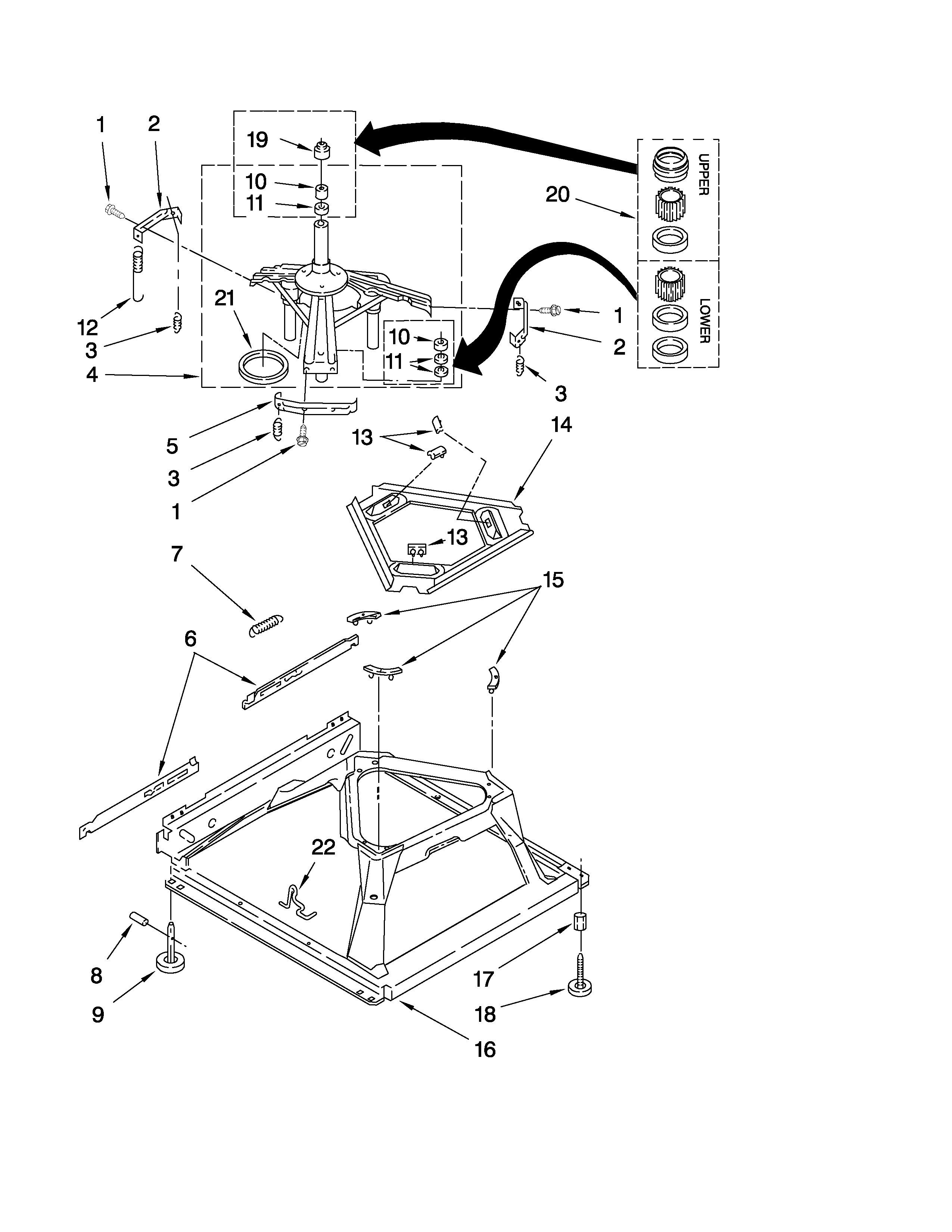 Machine base parts