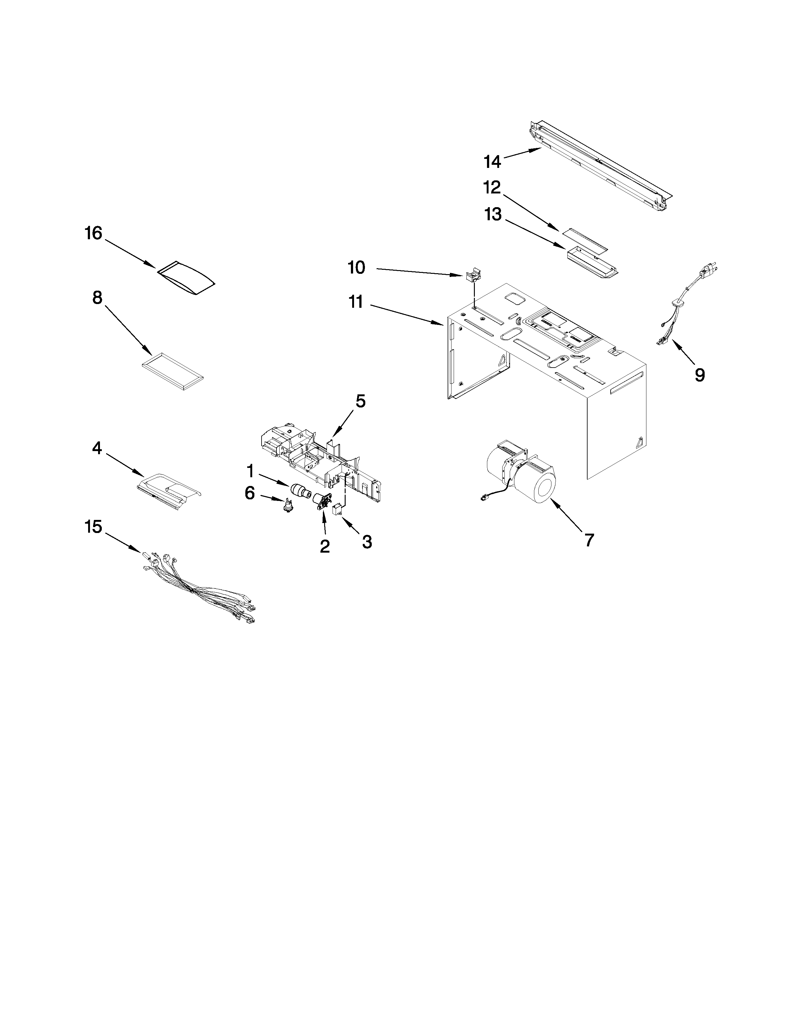 Cabinet and air flow parts