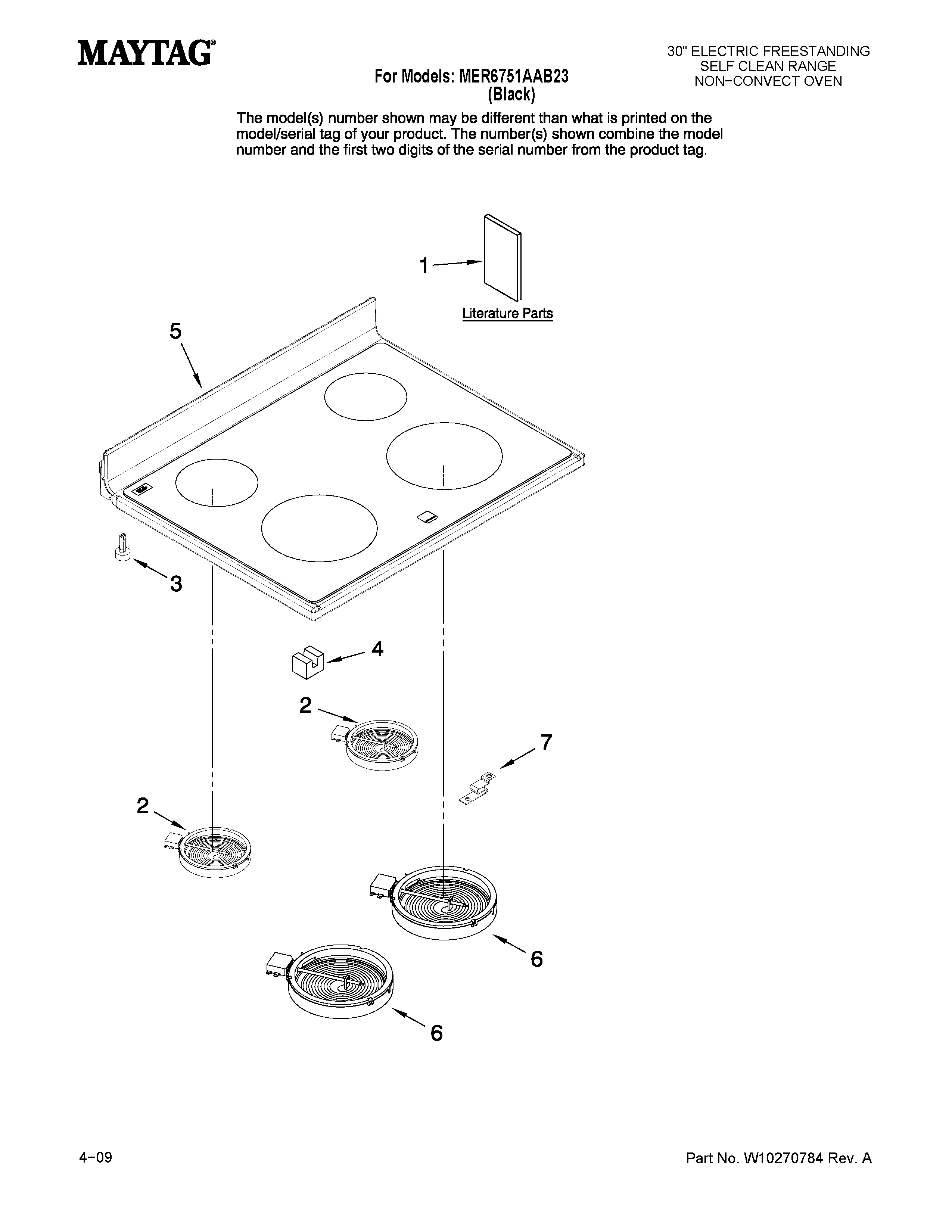 Cooktop parts