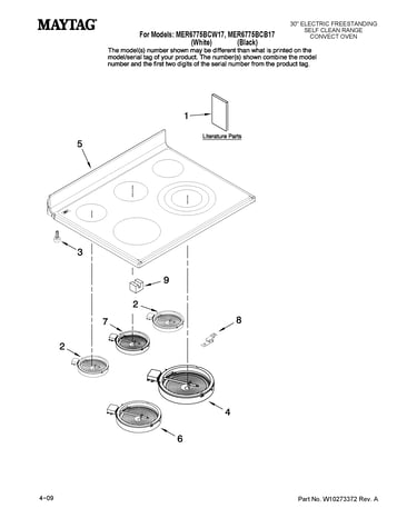 Cooktop parts