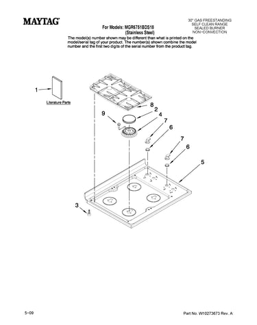 Cooktop parts