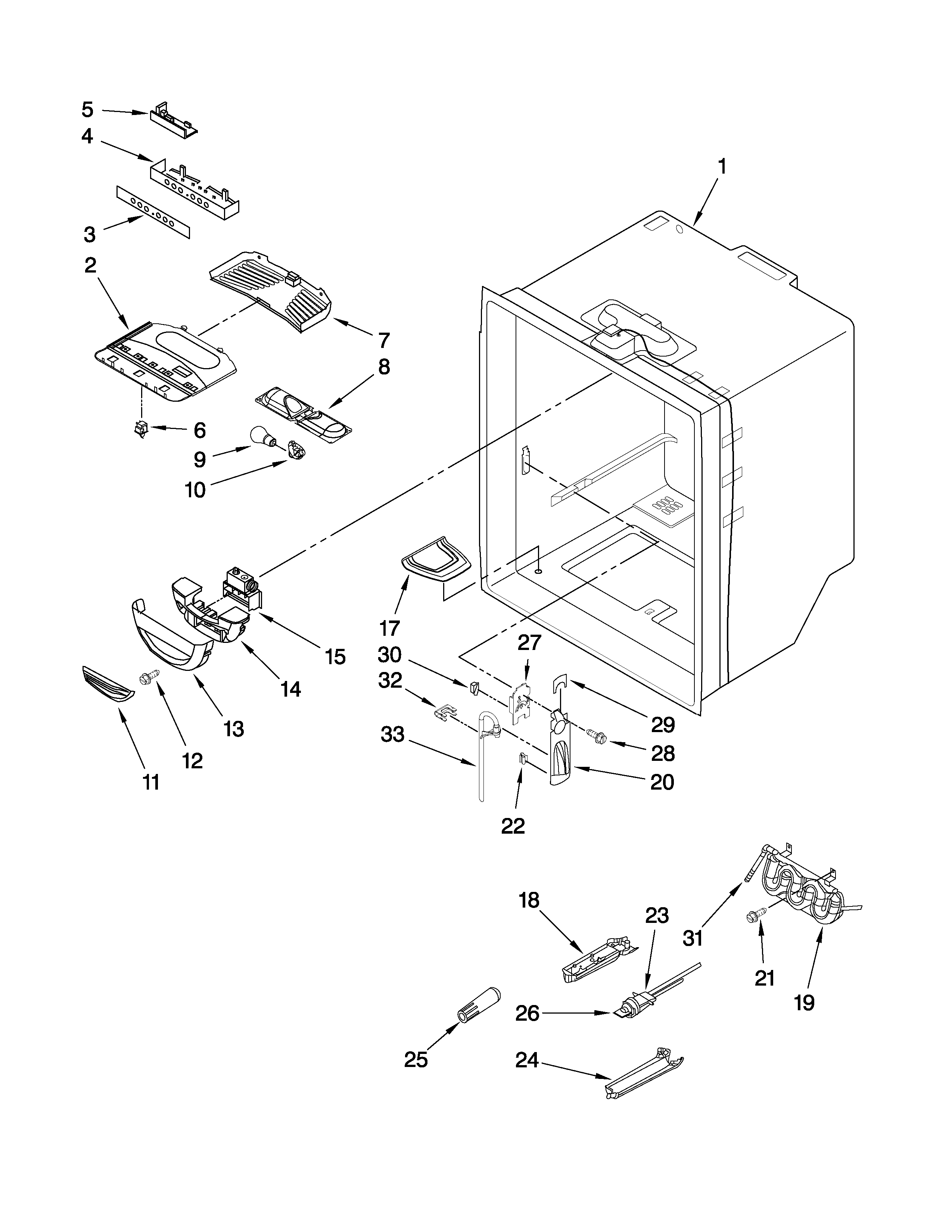 REFRIGERATOR LINER PARTS