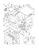 Upper cabinet and front panel parts