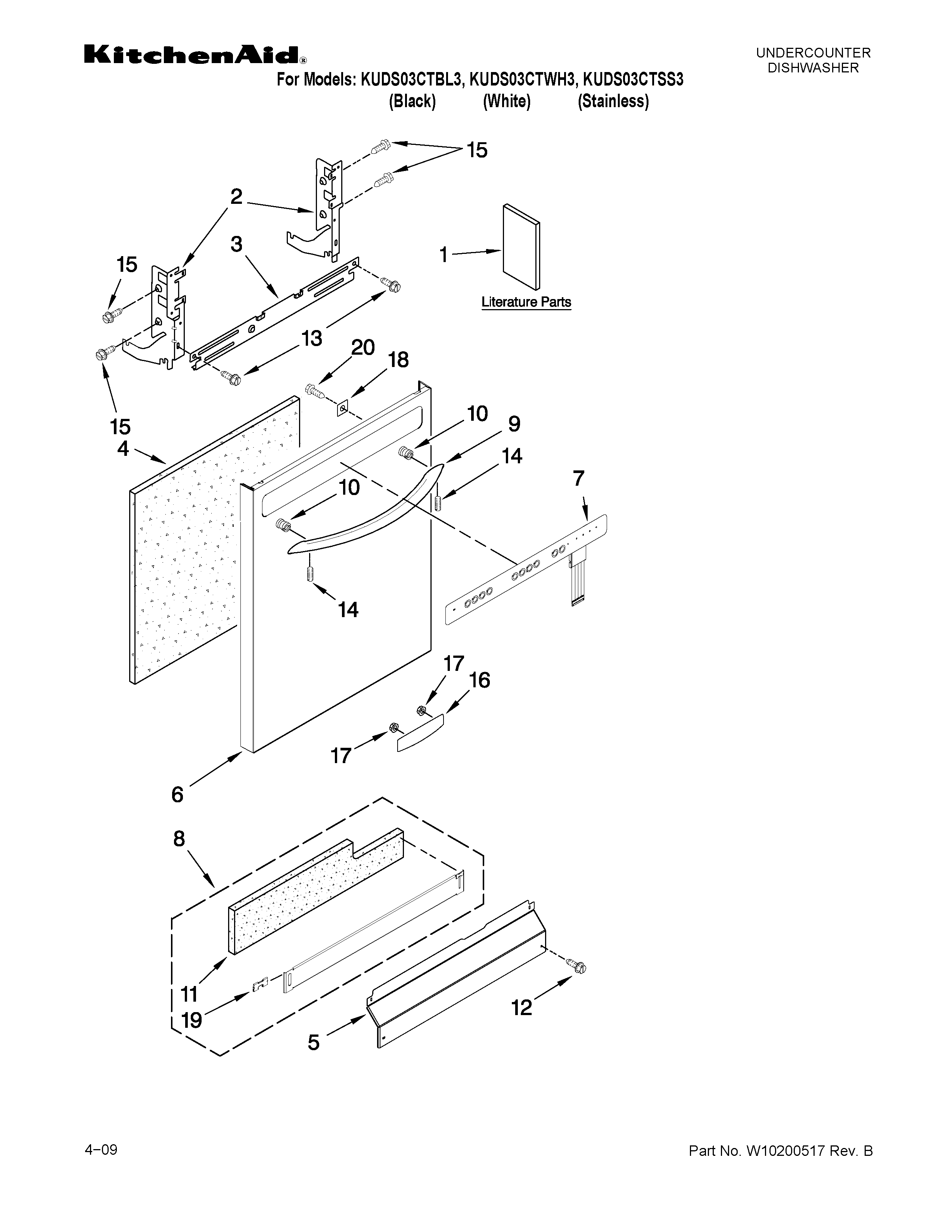 Door and panel parts