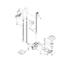 KitchenAid KUDS03CTBL3 fill, drain and overfill parts diagram