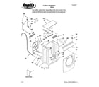 Inglis IFW7200TW10 top and cabinet parts diagram