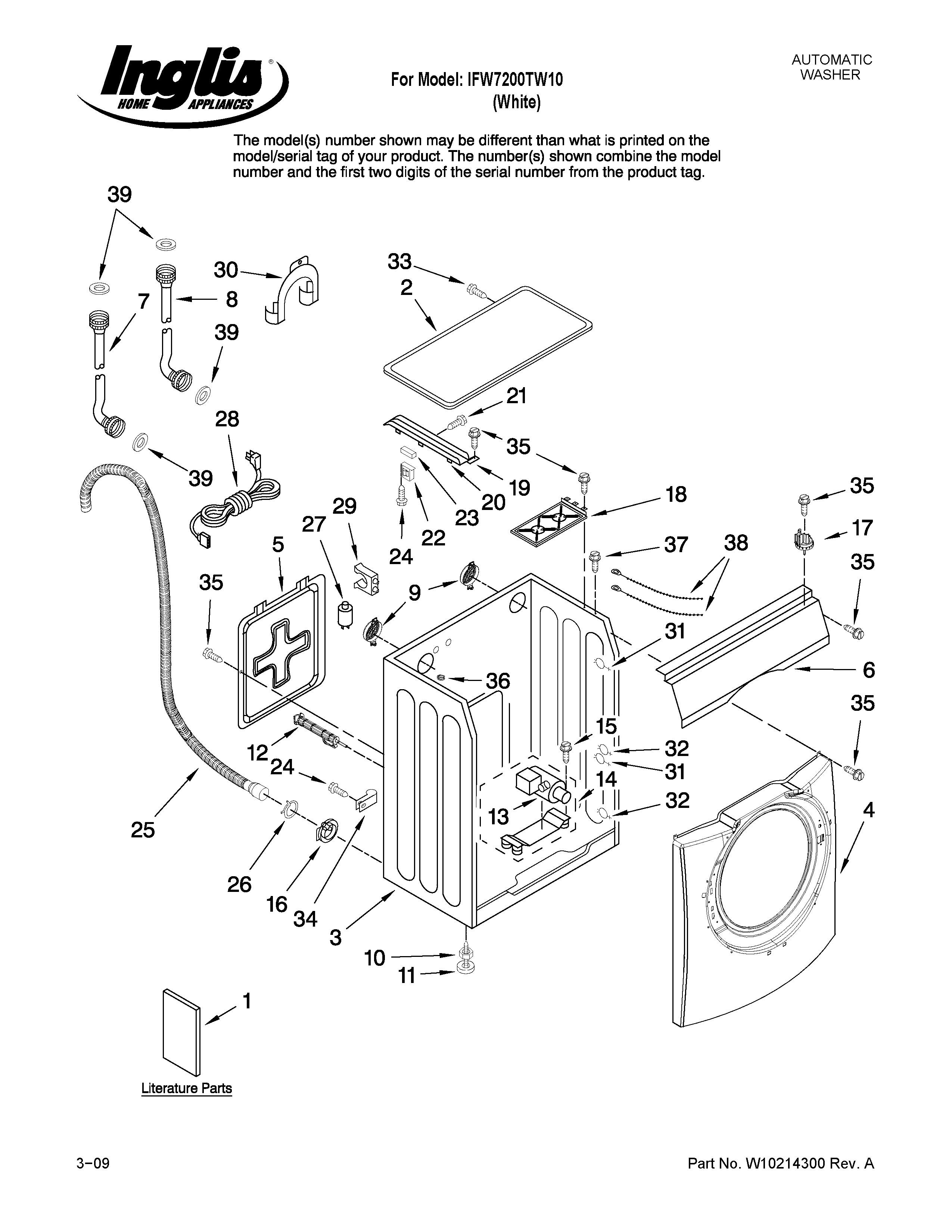 Top and cabinet parts
