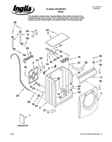 Top and cabinet parts
