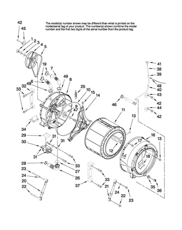 Tub and basket parts