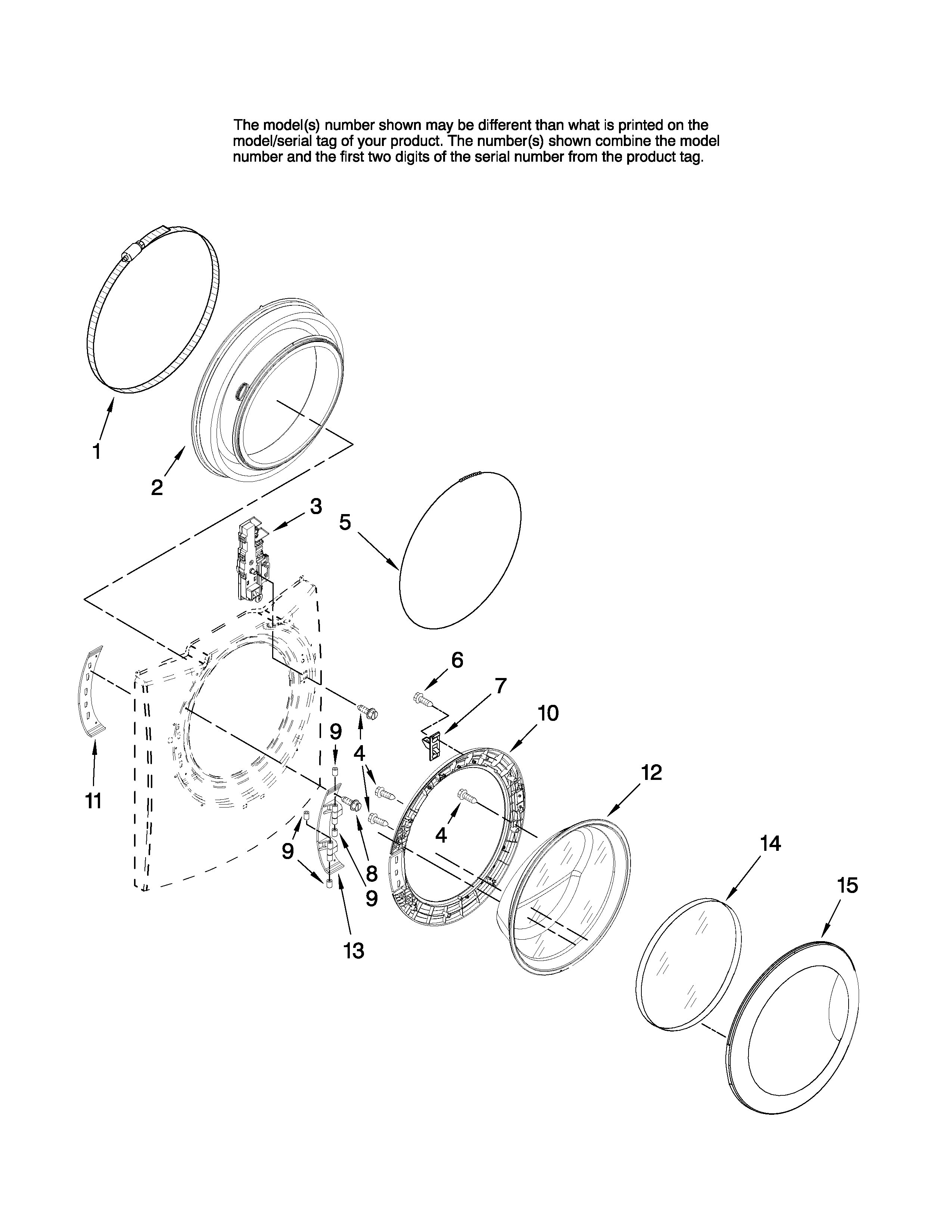 Door and latch parts
