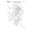 Whirlpool WTW6800WB1 top and cabinet parts diagram