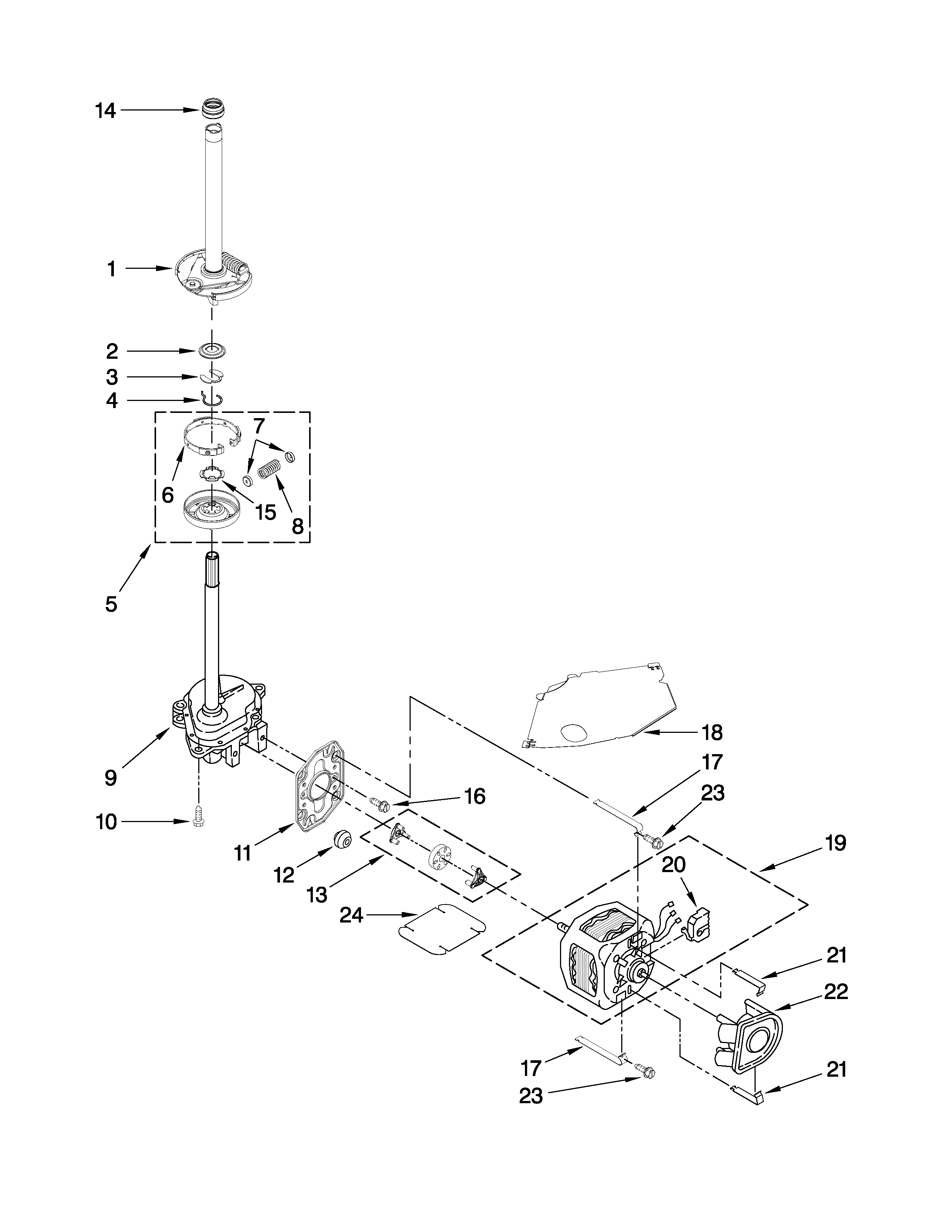 BRAKE, CLUTCH, GEARCASE, MOTOR AND PUMP PARTS