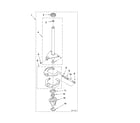 Whirlpool 7MWT74500SQ2 brake and drive tube parts diagram