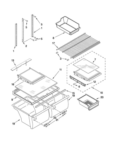 Shelf parts
