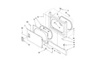 Whirlpool WGT3300SQ2 dryer front panel and door parts diagram