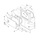 Dryer front panel and door parts