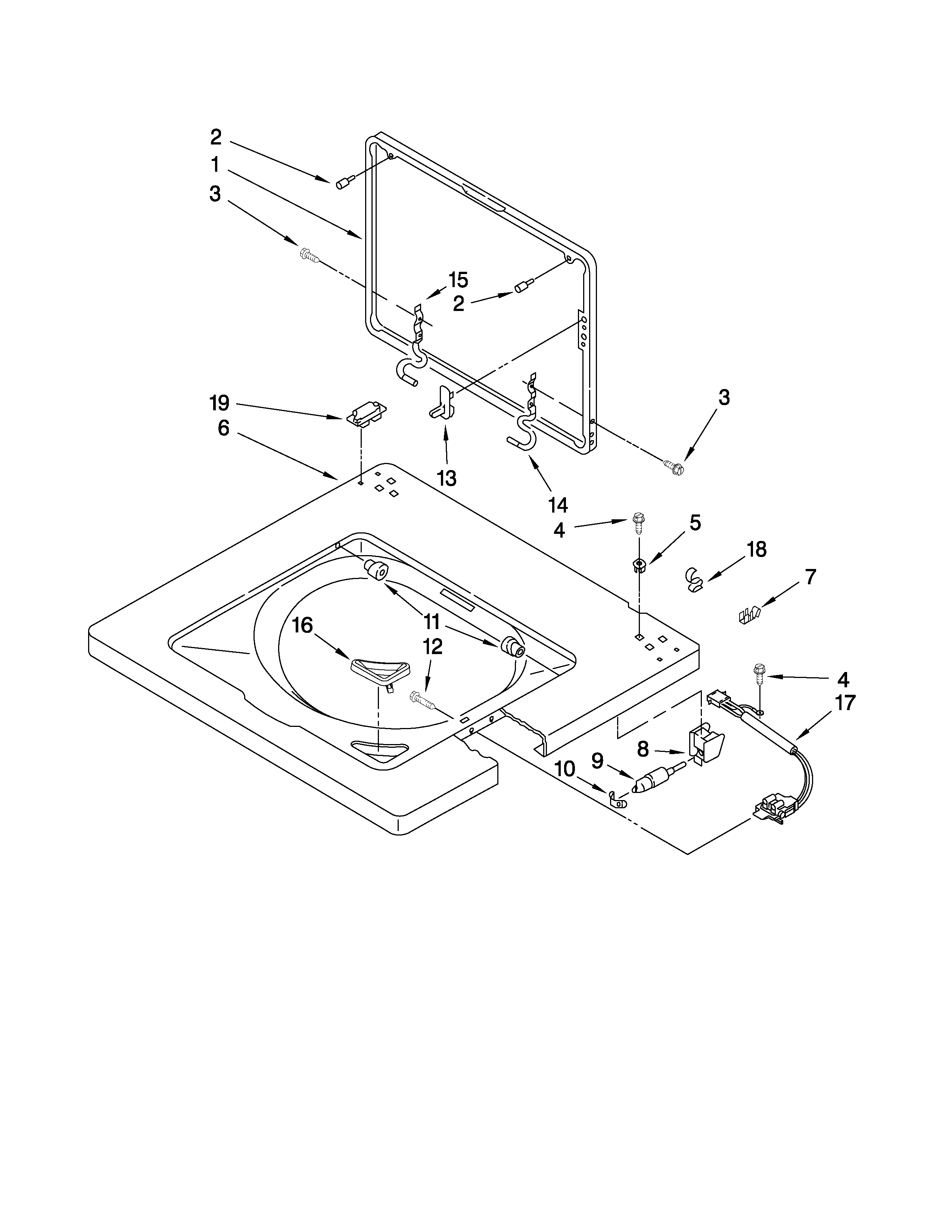 Washer top and lid parts