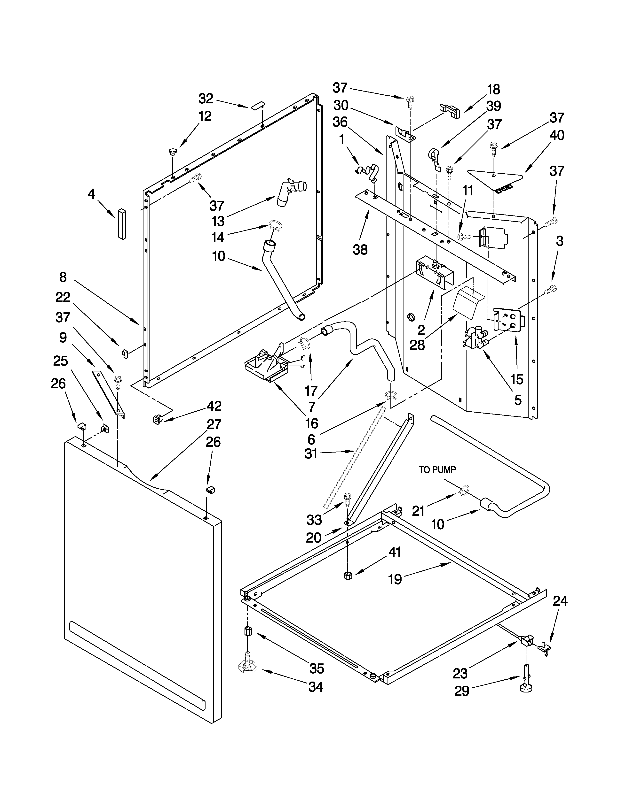 Washer cabinet parts