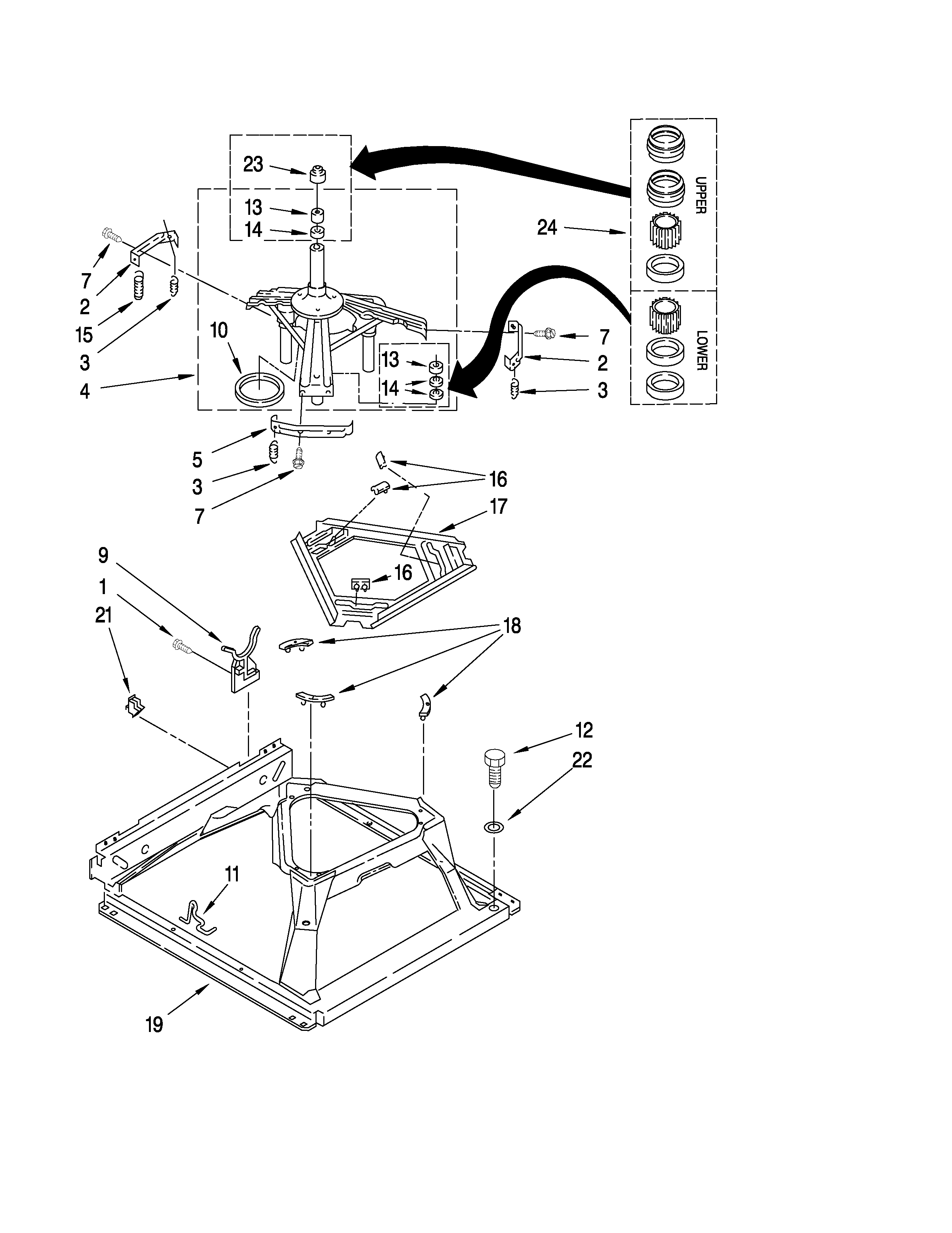 Machine base parts