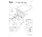 Whirlpool WGD9450WL0 top and console parts diagram