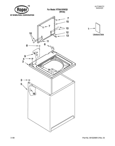 Top and cabinet parts