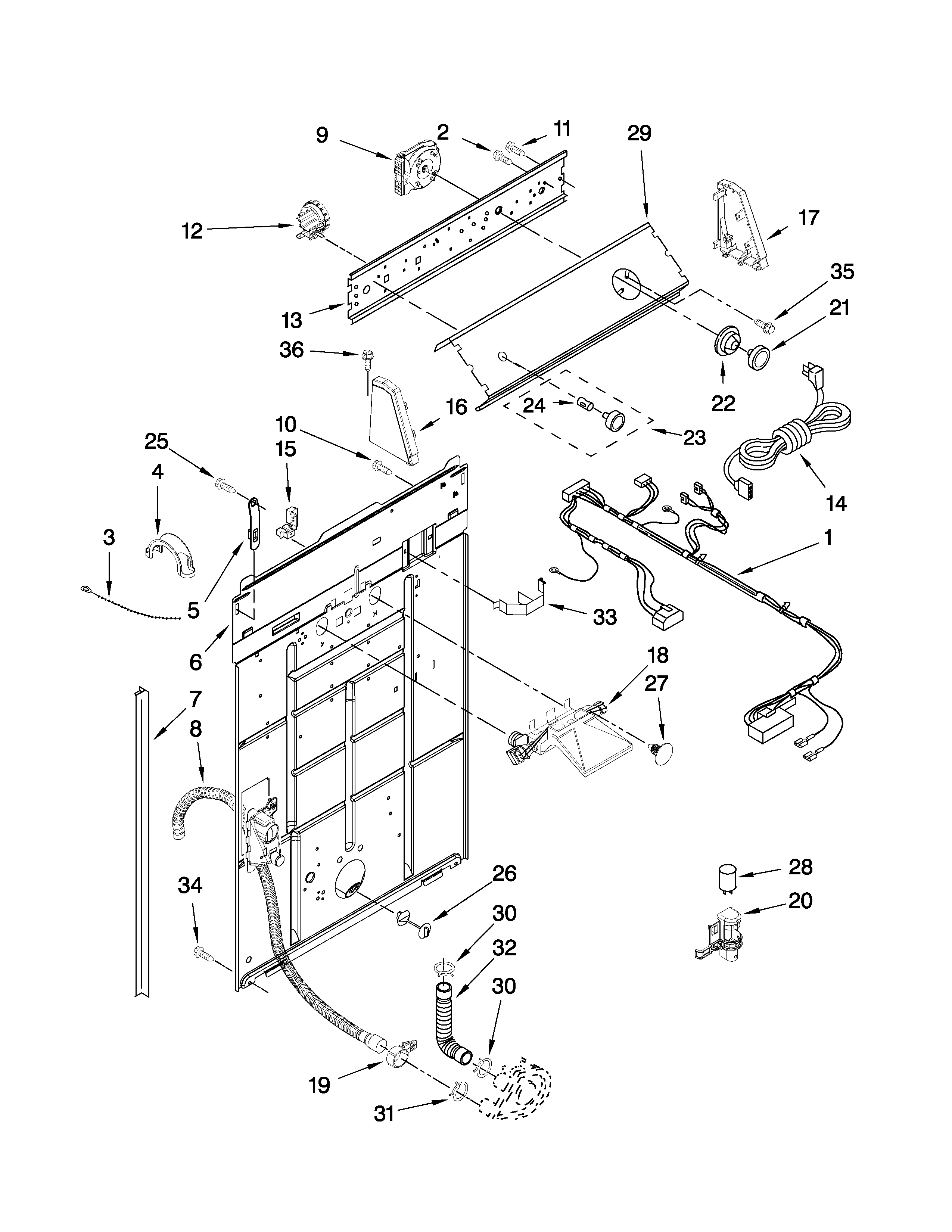 CONTROLS AND REAR PANEL PARTS