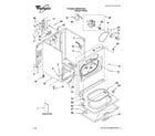 Whirlpool WED5510VQ1 cabinet parts diagram