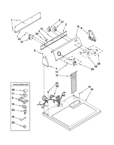 Top and console parts