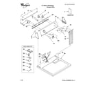 Whirlpool WED5200VQ1 top and console parts diagram
