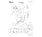 Whirlpool WED6600WL0 top and console parts diagram