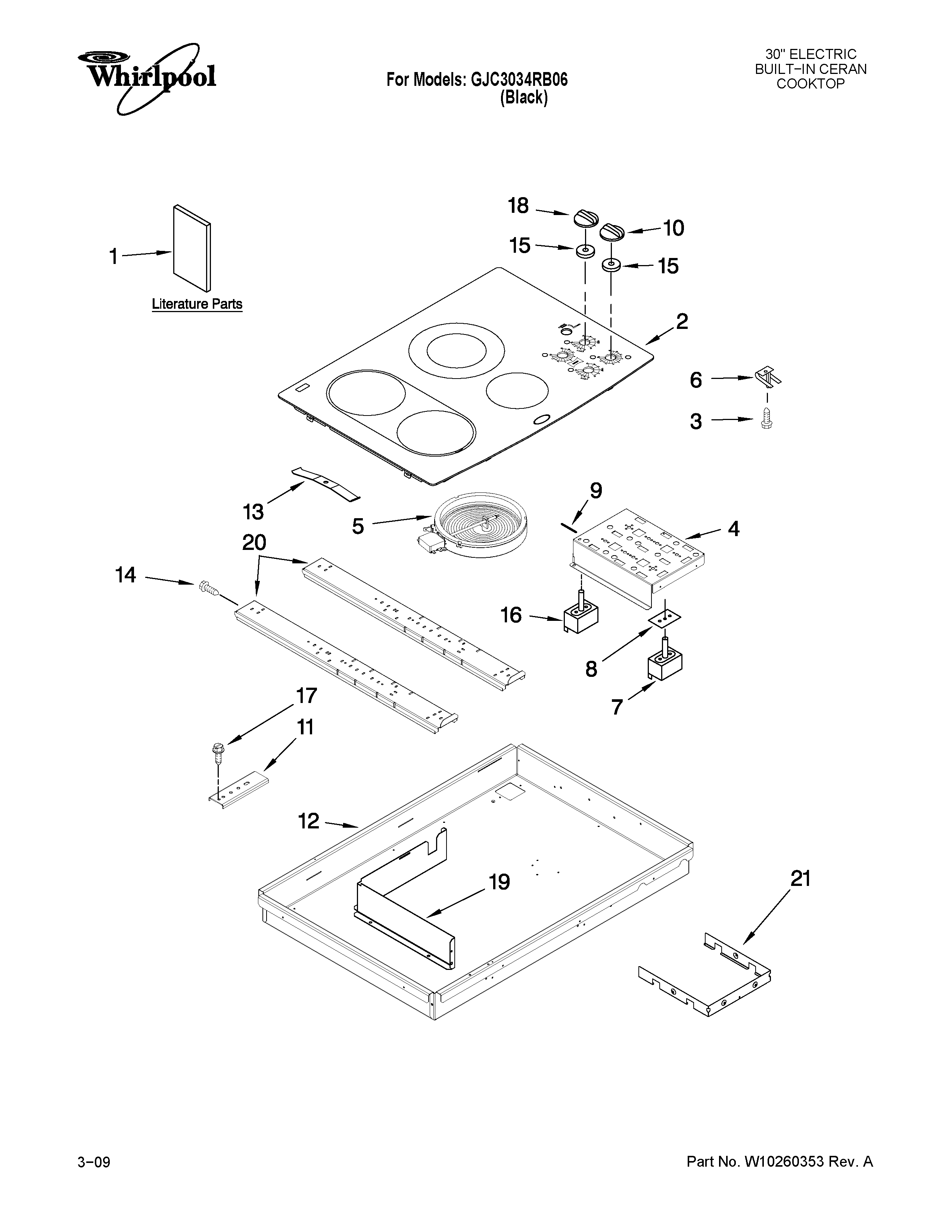 Cooktop parts