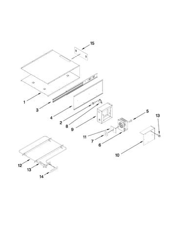 Internal warming drawer parts