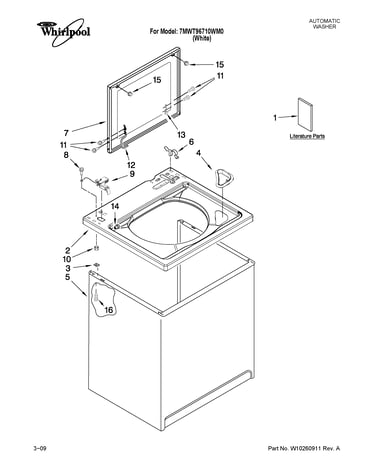 Top and cabinet parts