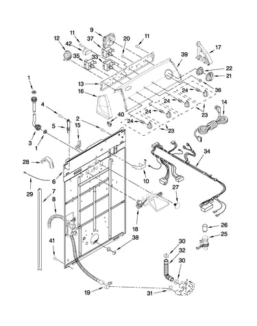 Controls and rear panel parts