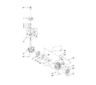 Whirlpool 7MWT98800WT0 brake, clutch, gearcase, motor and pump parts diagram