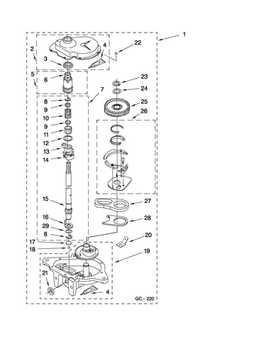 Gearcase parts