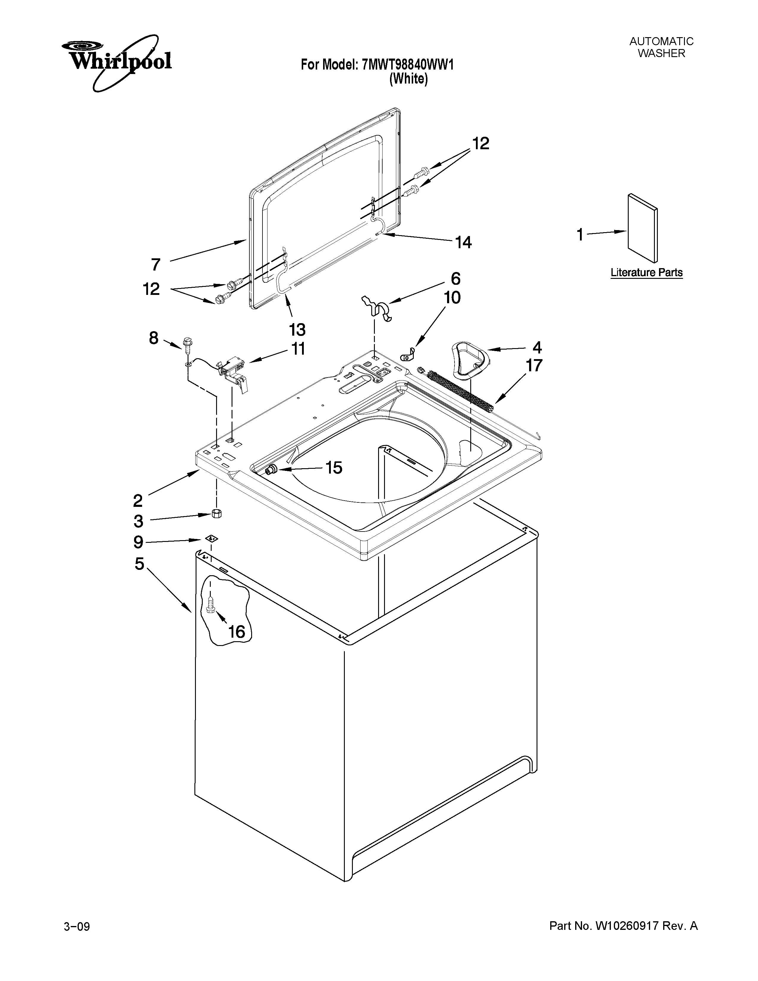 TOP AND CABINET PARTS