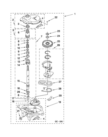 Gearcase parts