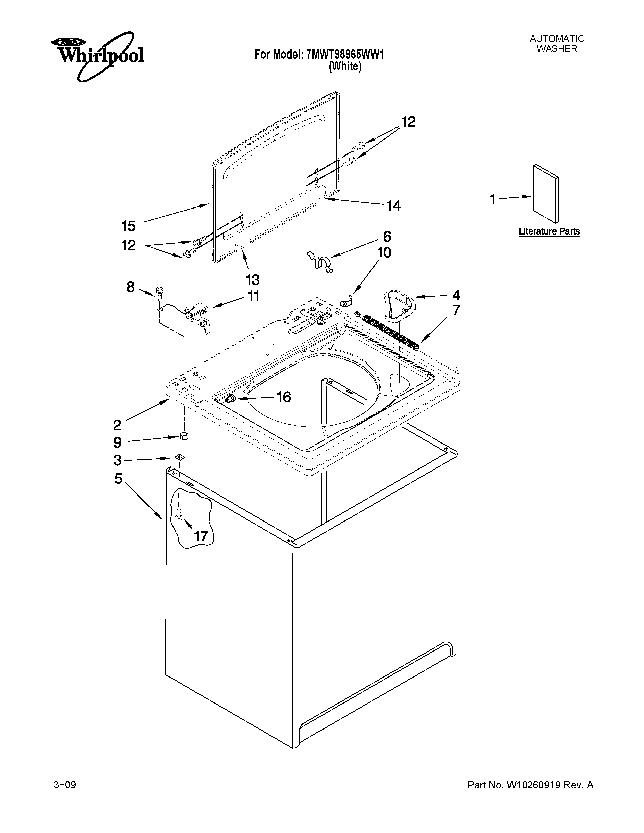 TOP AND CABINET PARTS