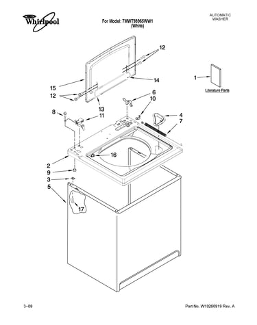 Top and cabinet parts