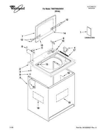 Top and cabinet parts
