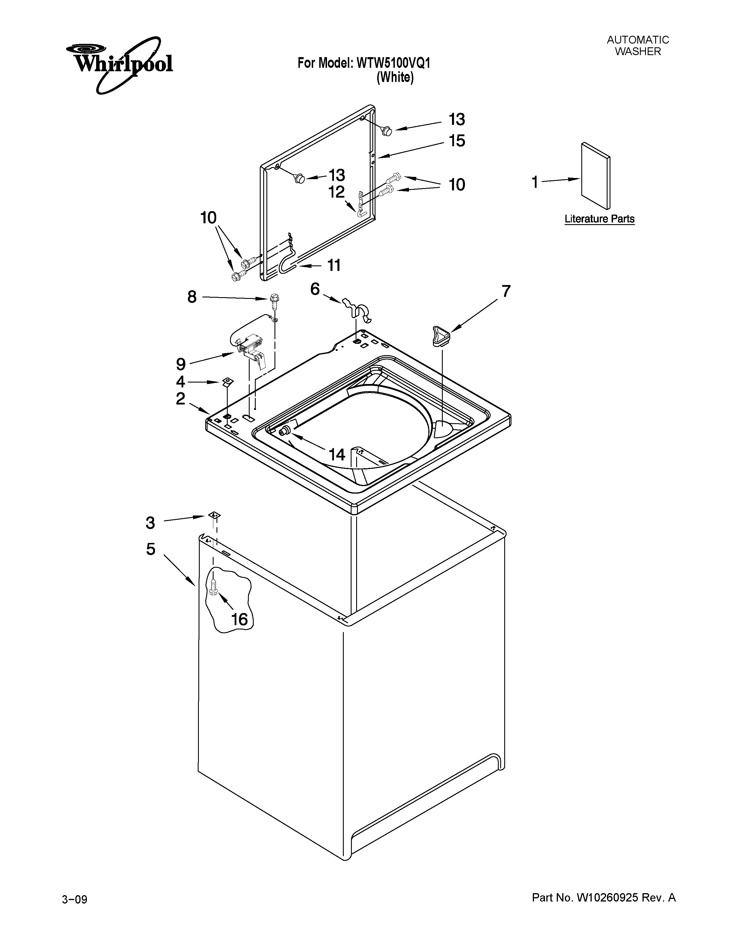 TOP AND CABINET PARTS