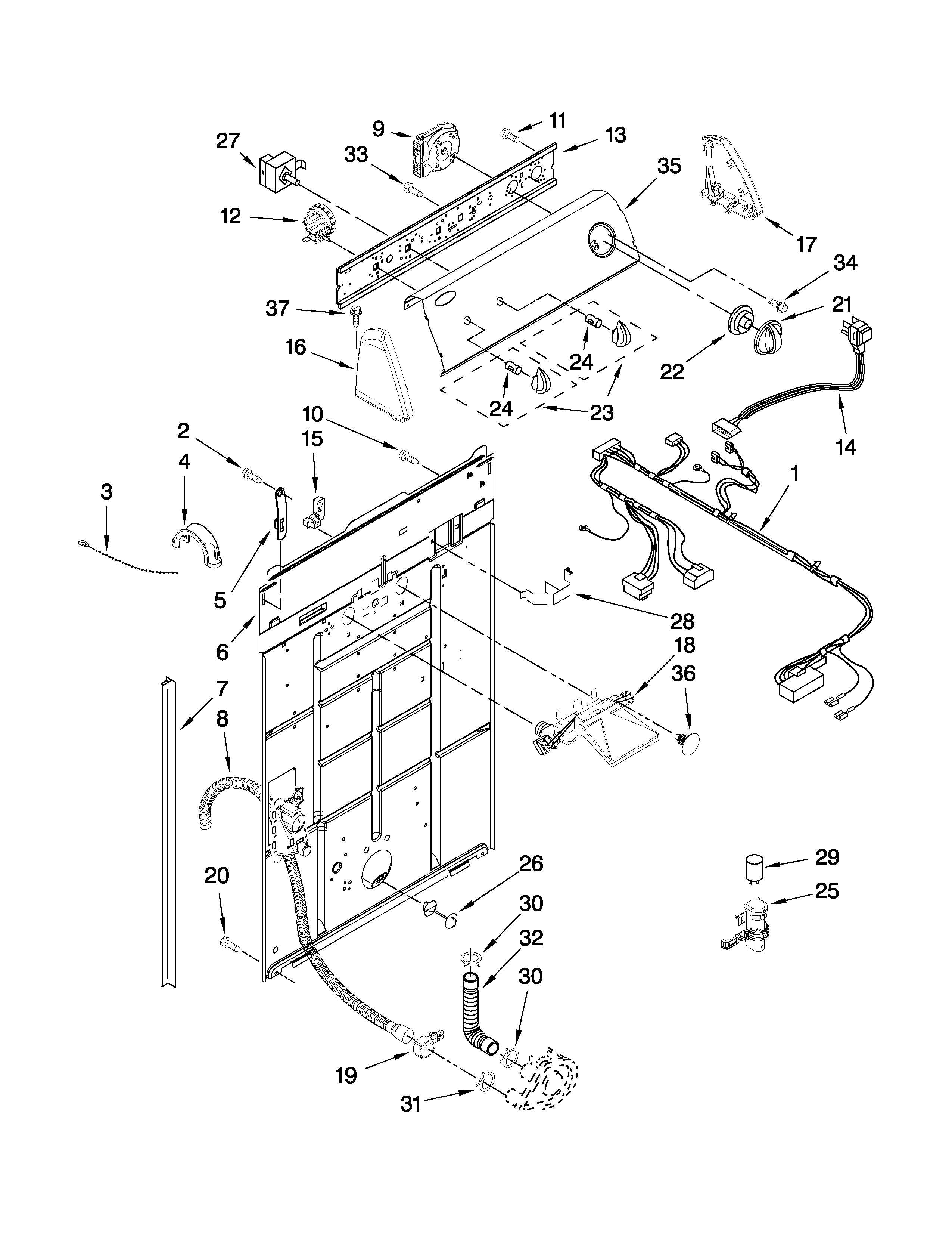 CONTROLS AND REAR PANEL PARTS